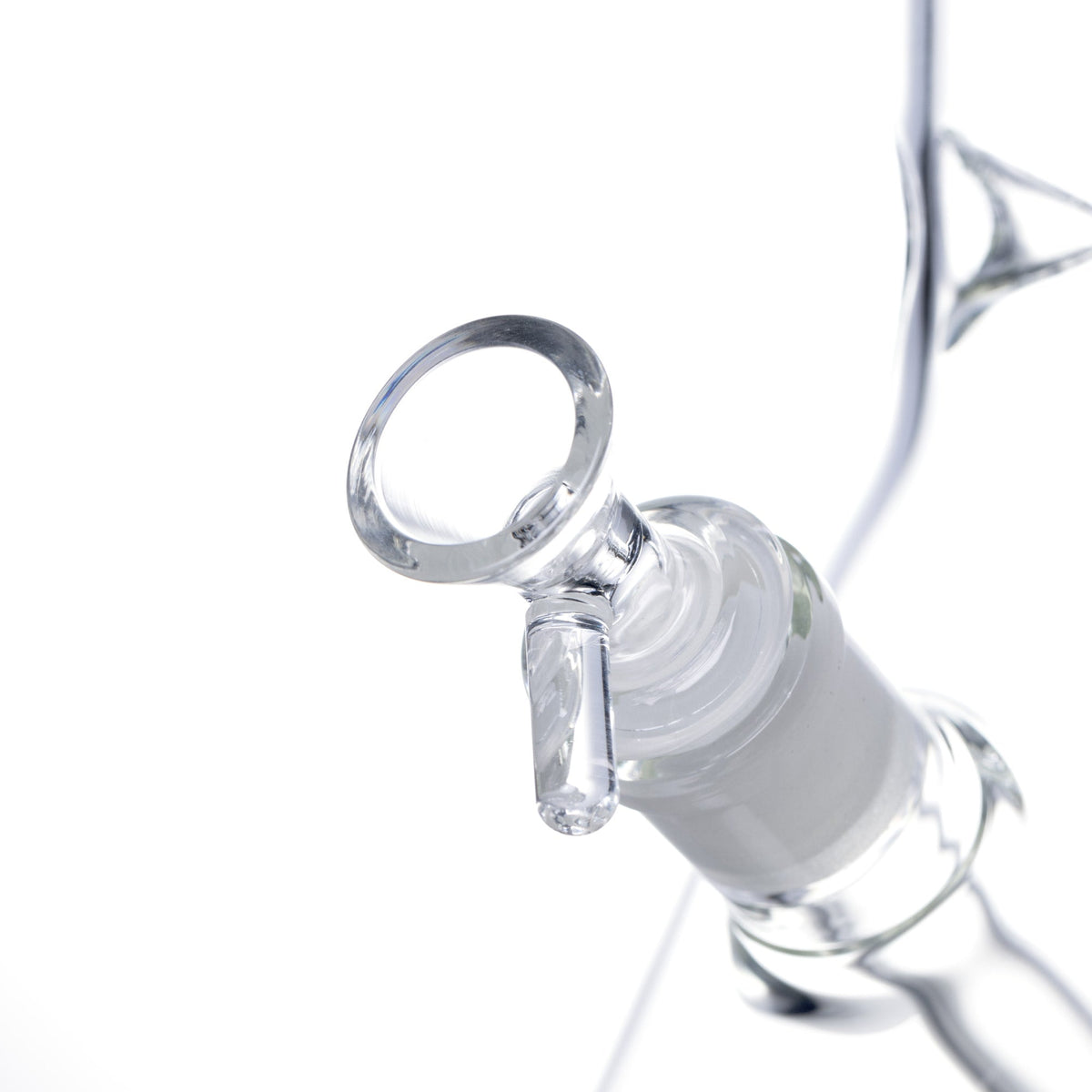 Glass bong bowl on a stem of water pipe