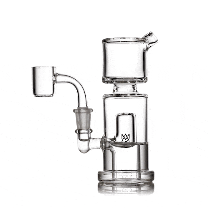 GIF of water flow inside mini rig bong dab rig