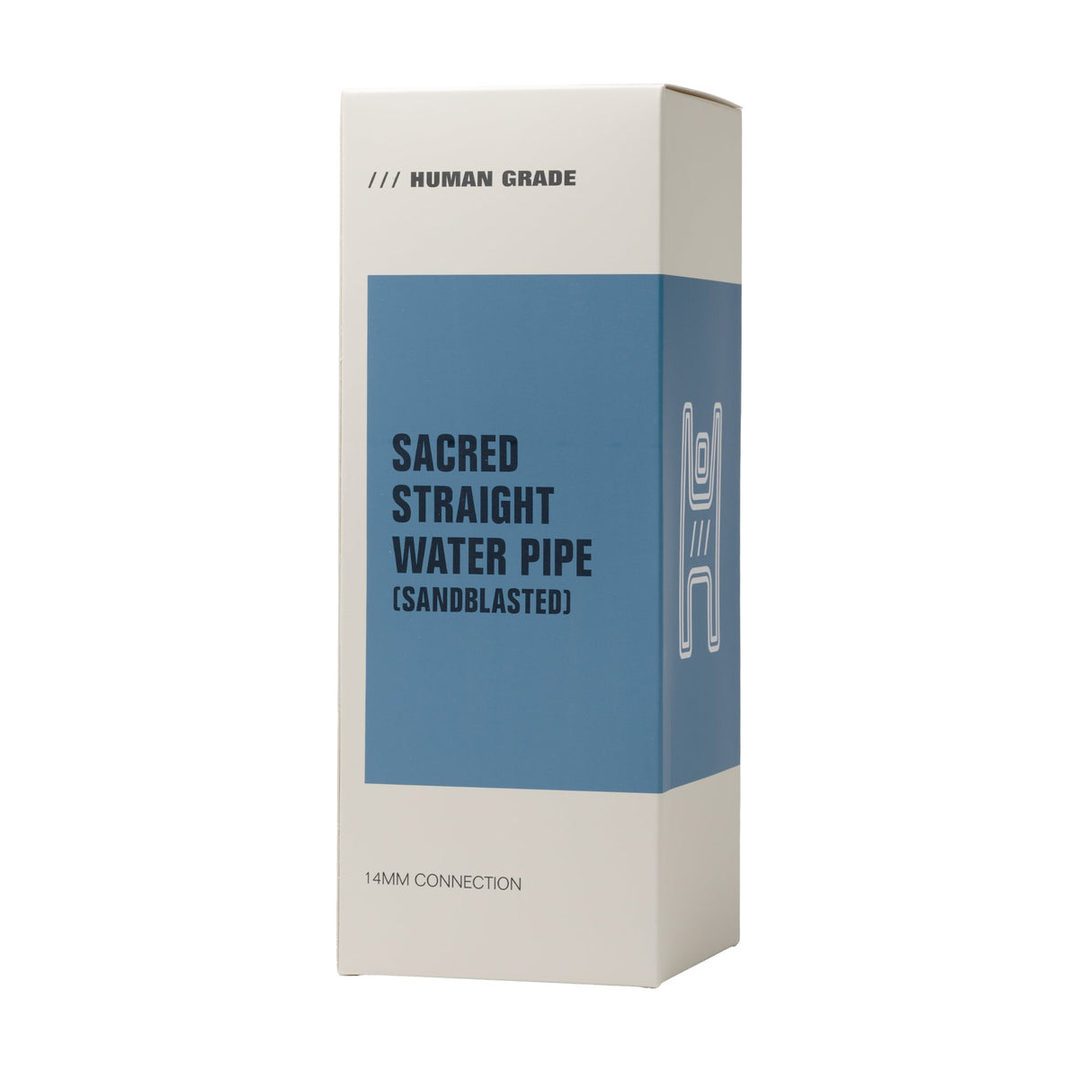 12" Double Perc Sacred Sandblasted Glass Water Pipe