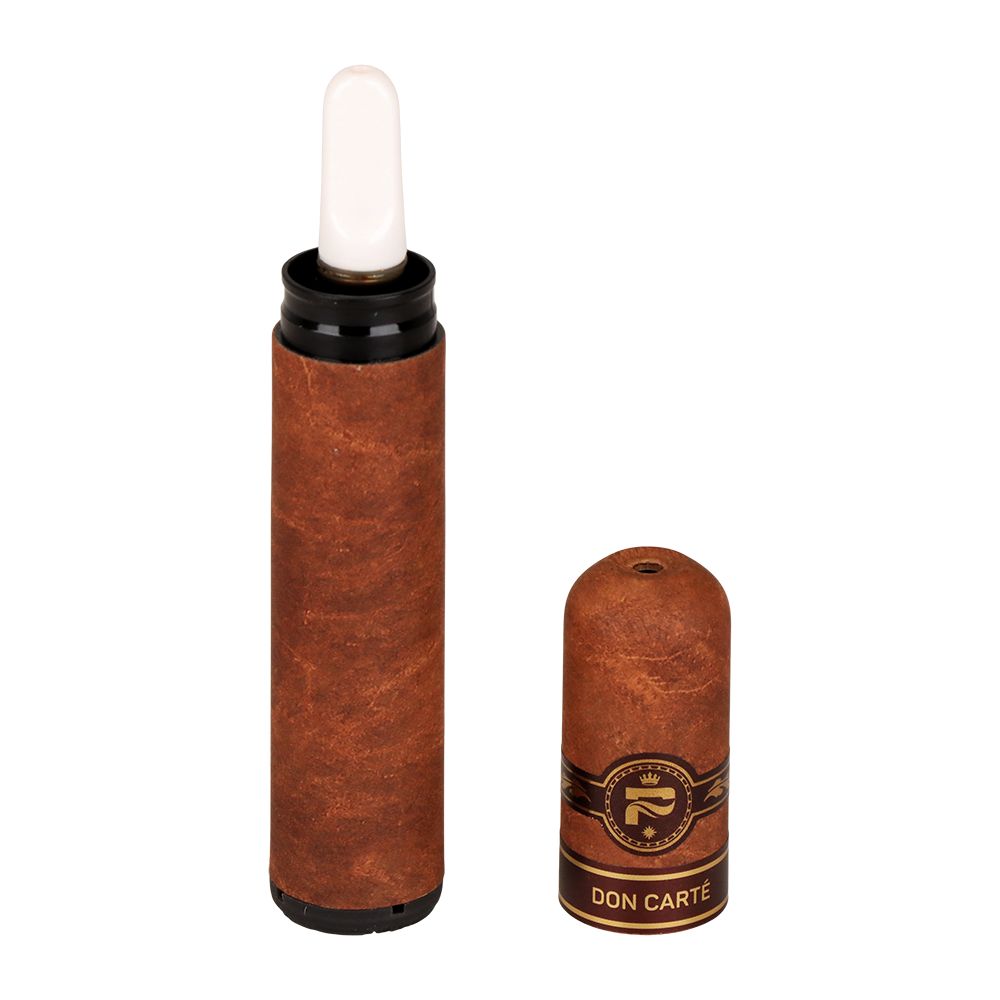 Opened Cigar Cart battery on white background 