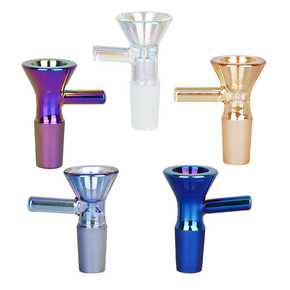 5 colorful bong bowls on a white background 