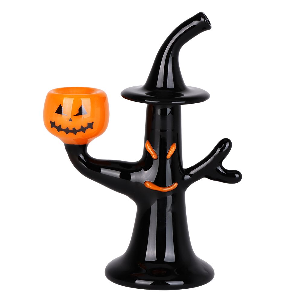 Witch Tree x Jack-o-lantern Glass Hand Pipe