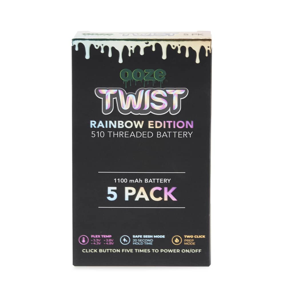 Ooze 1100 Twist Vape Pen Battery - 5 Pack | Adjustable Voltage - World of Bongs Ooze 1100 Twist Vape Pen Battery - 5 Pack | Adjustable Voltage - World of Bongs