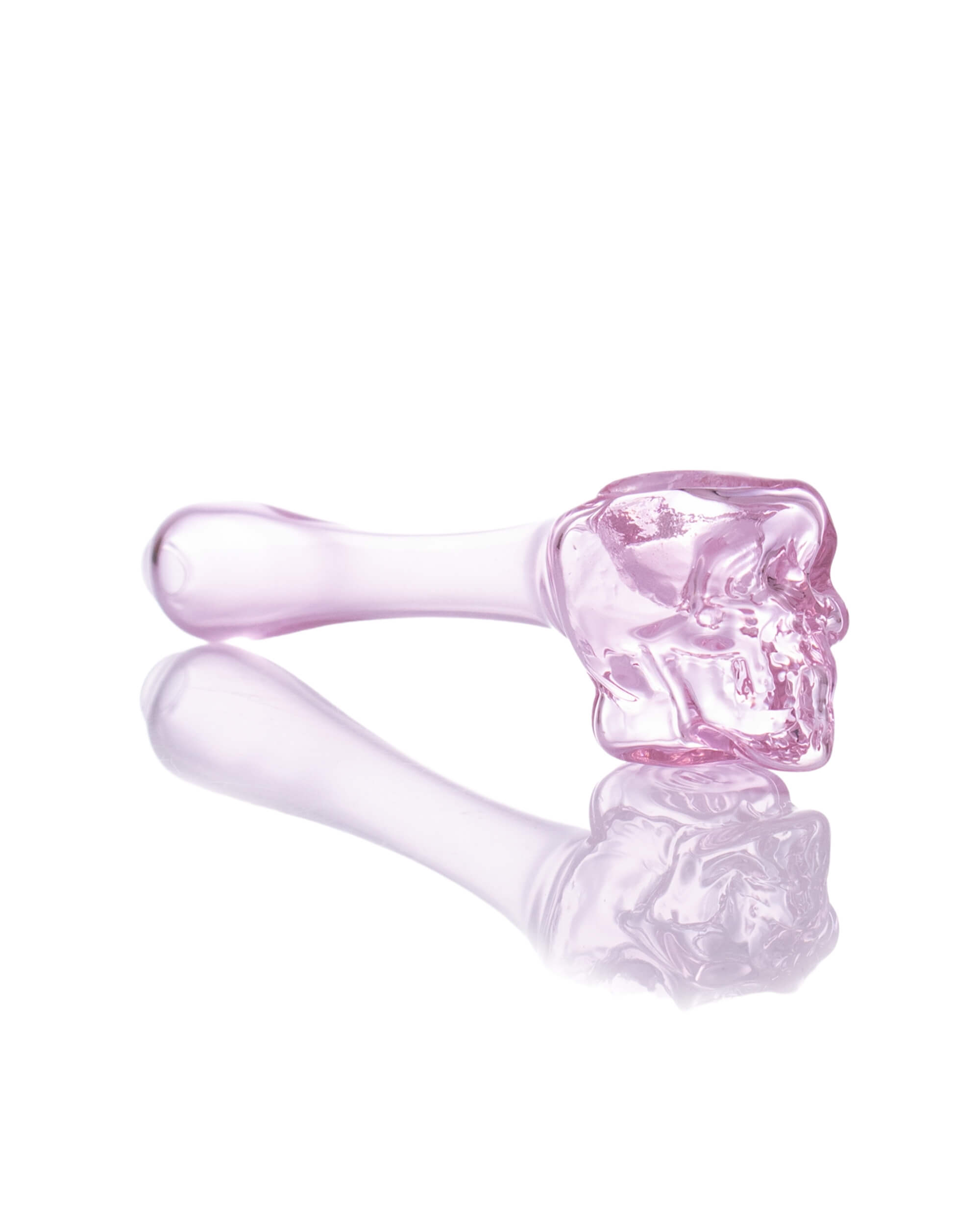4'' Pink Skull Glass Pipe WorldofBongs