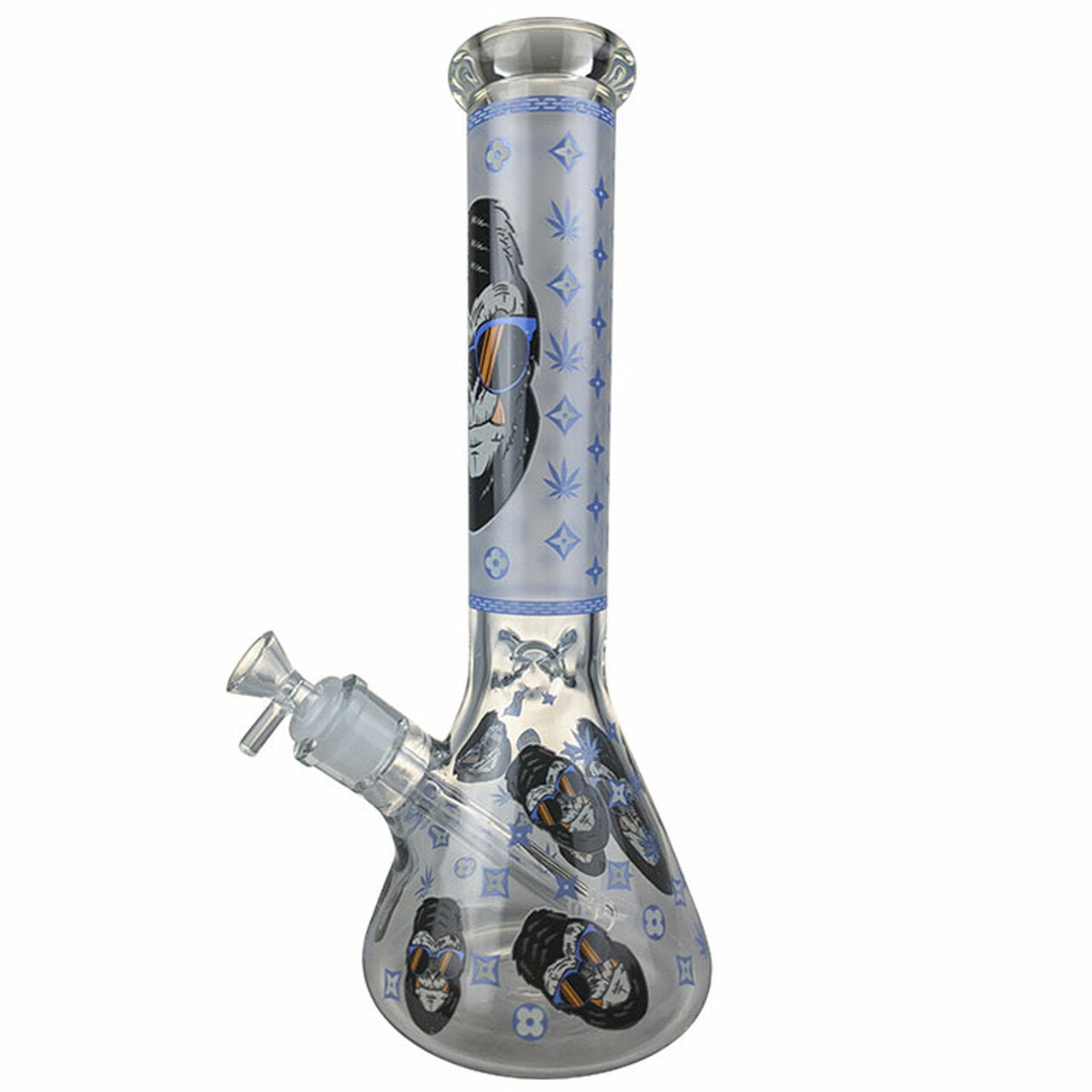 14" Glow In The Dark Gorilla Decal Beaker Water Pipe WorldofBongs