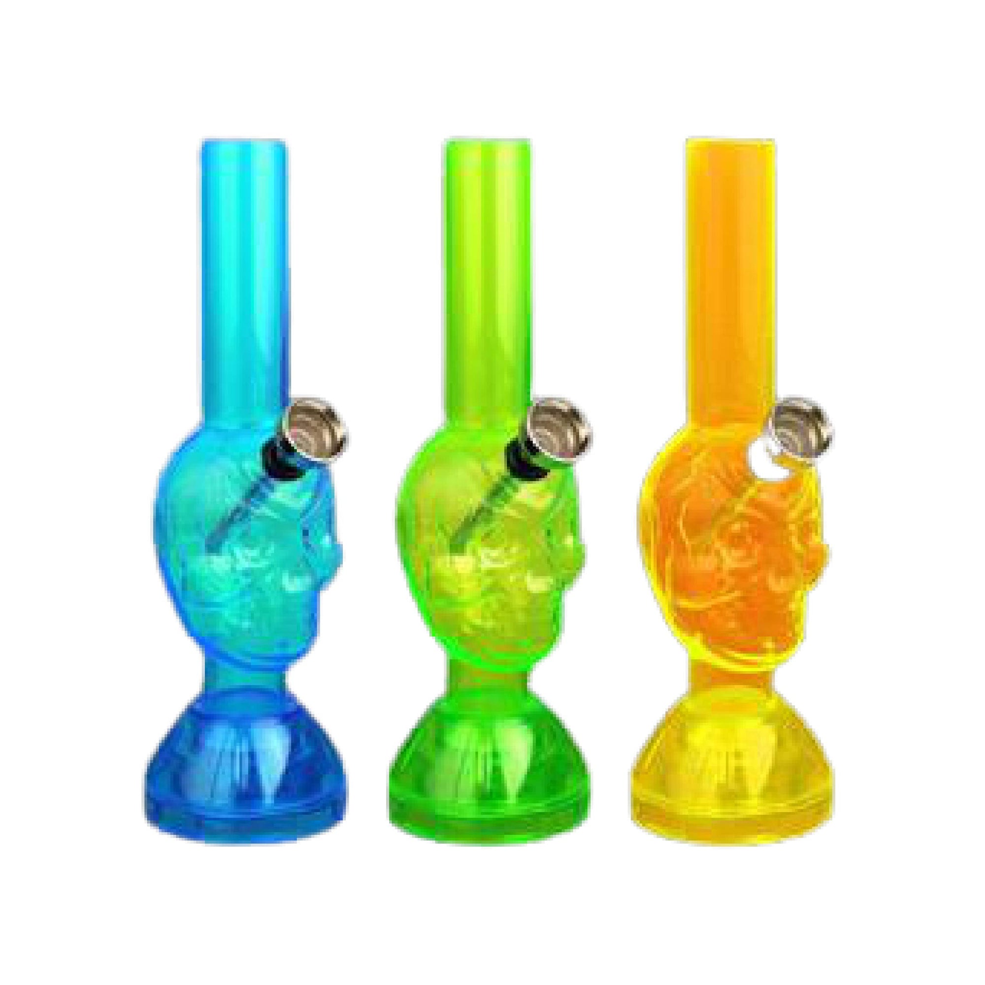 Mini Acrylic Skull Water Pipe WorldofBongs