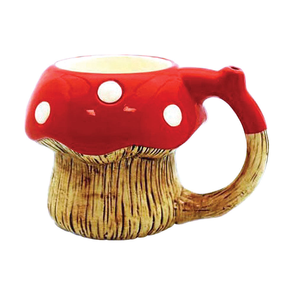 Red Mushroom Ceramic Pipe Mug WoB