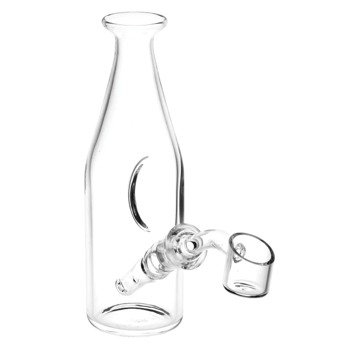5&quot; Bottle Style Glass Dab Rig with Angle Cut Banger