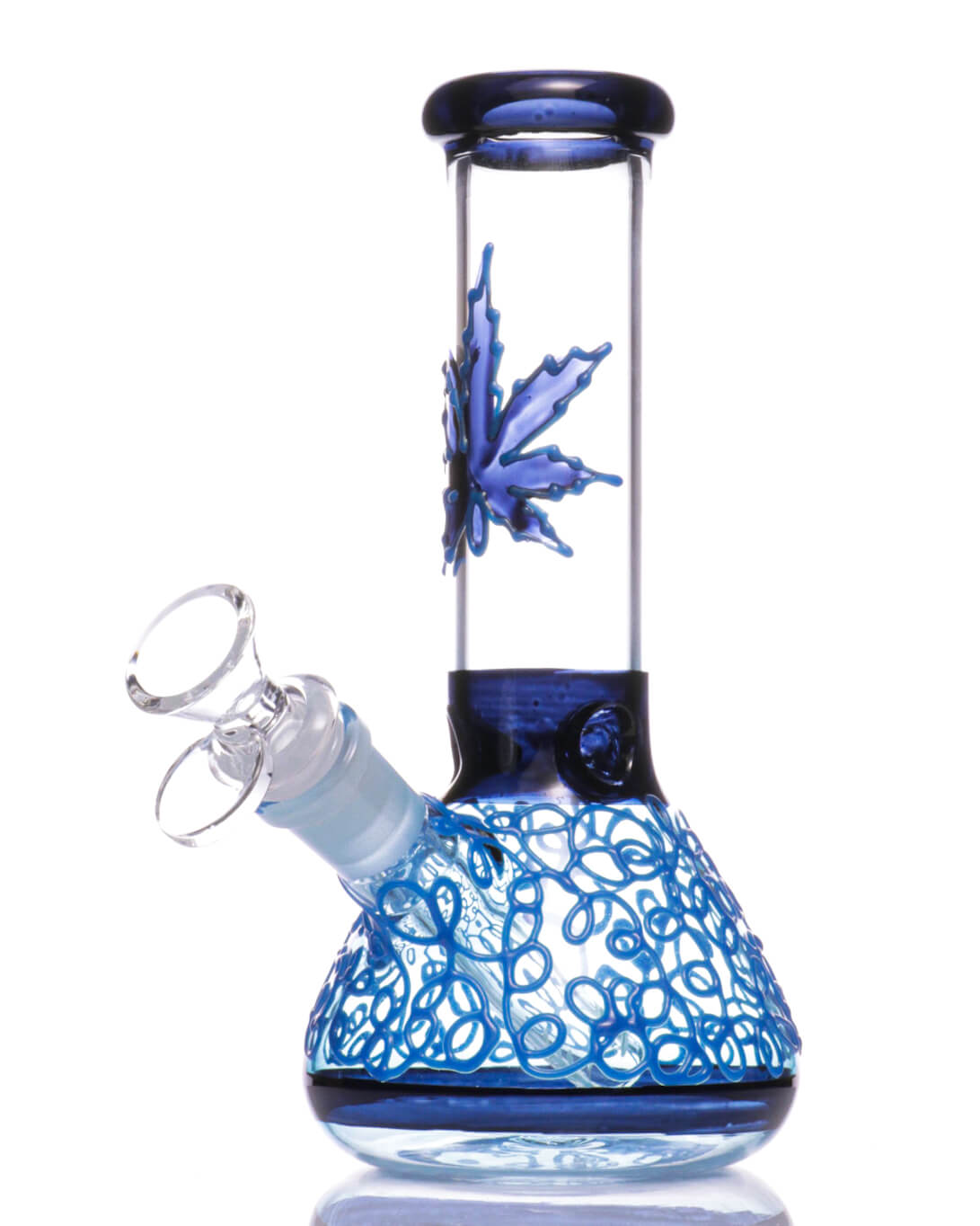 7.5'' Leaf Beaker Bong - Glow In The Dark