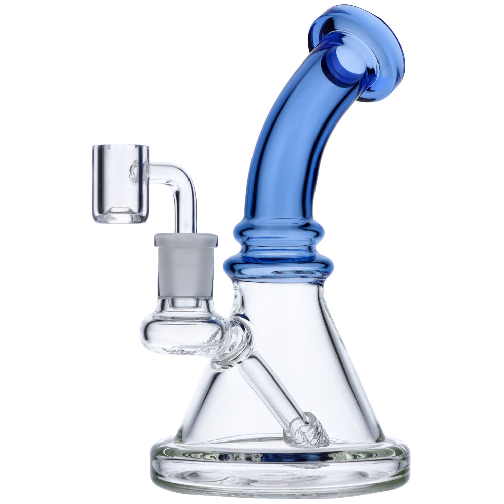 7" Bent Neck Dab Rig - Blue Valiant
