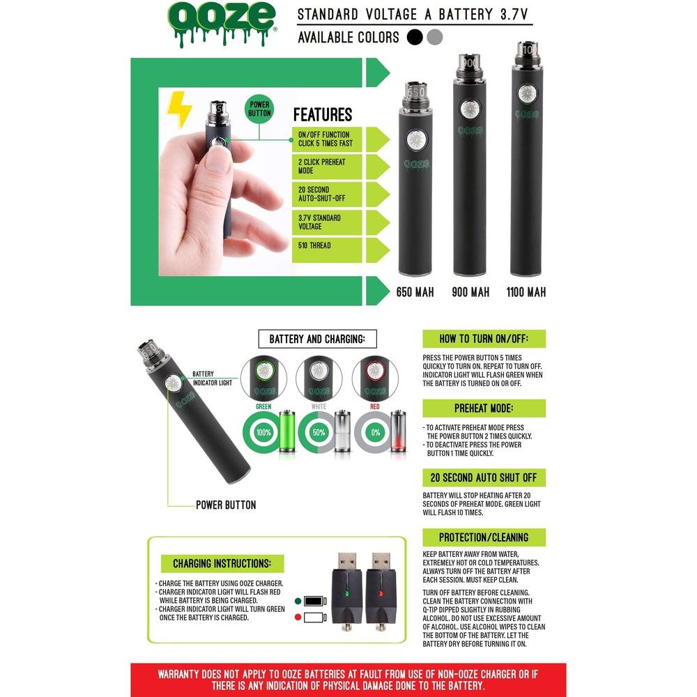 Ooze 650 Vape Pen Battery - 5 Pack