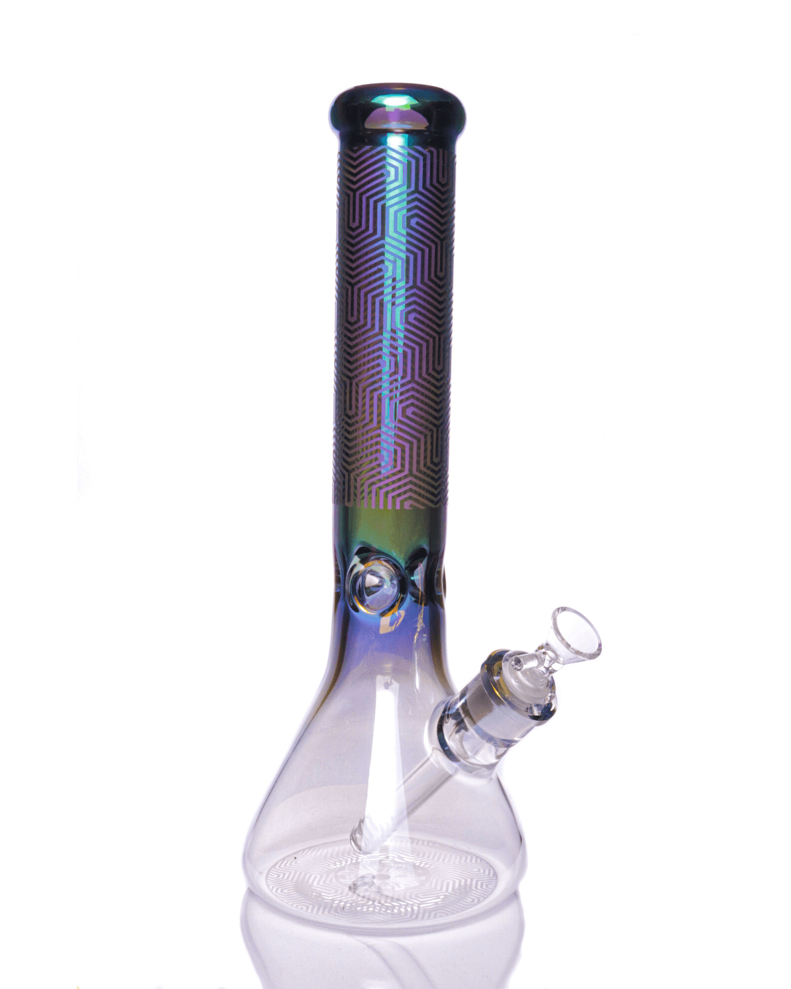 14" Rainbow Etched Beaker Bong WorldofBongs
