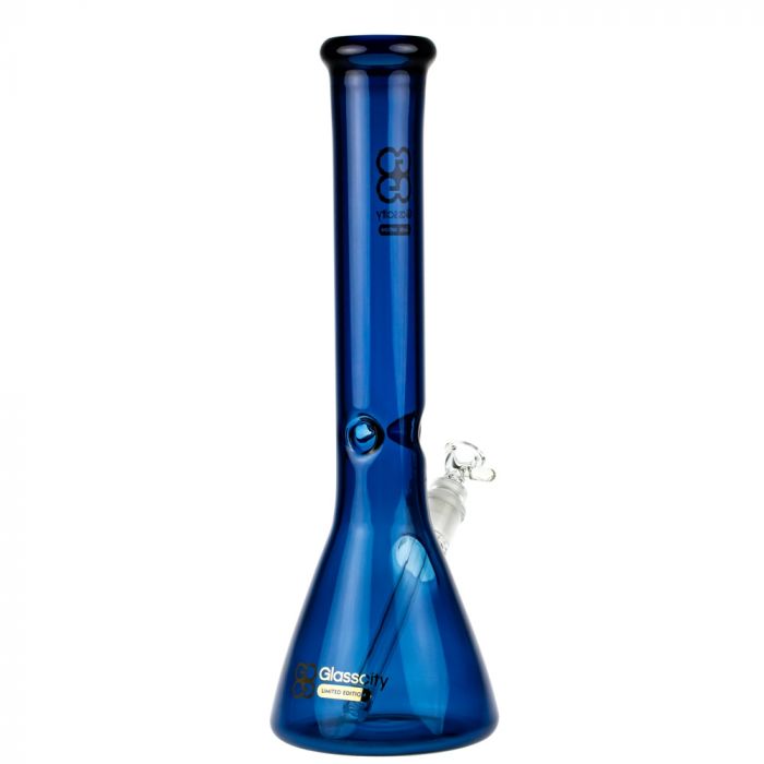 15” Limited Edition Beaker Ice Bong - Cobalt Blue