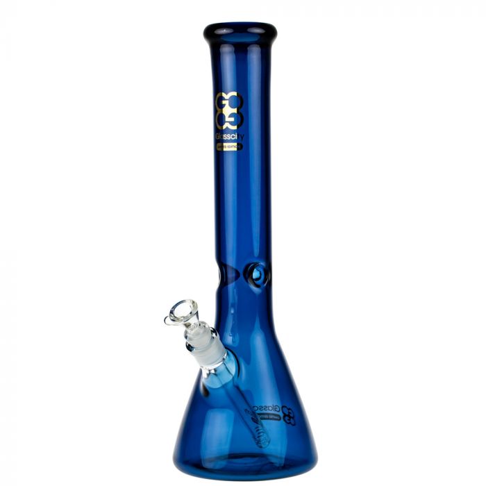 15” Limited Edition Beaker Ice Bong - Cobalt Blue