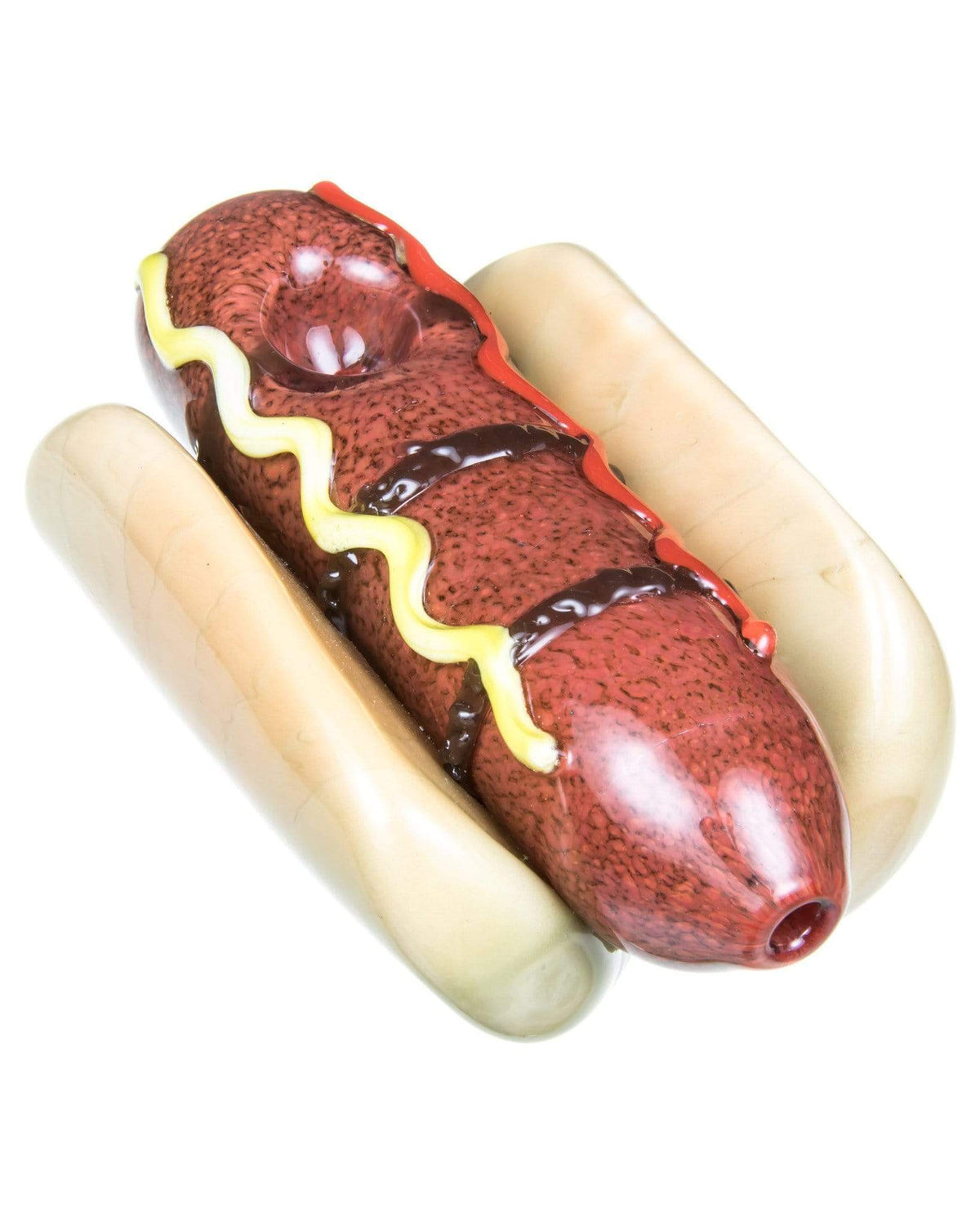 hot dog themed glass