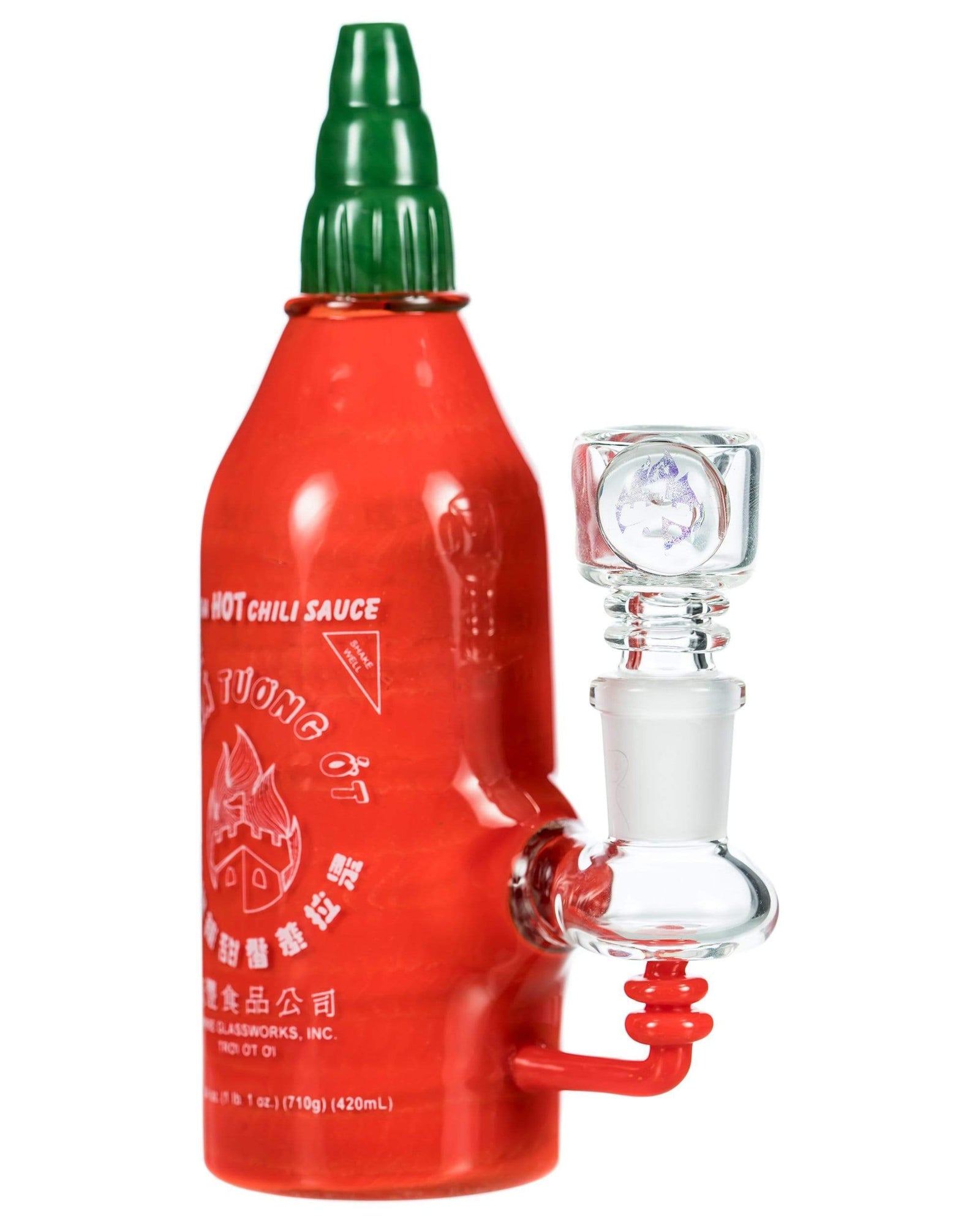 Sriracha Themed Glass Attachment for Puffco Peak - World of Bongs