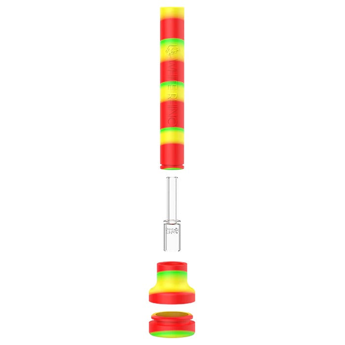 Dabtainer Silicone Nectar Straw w Quartz Tip White Rhino