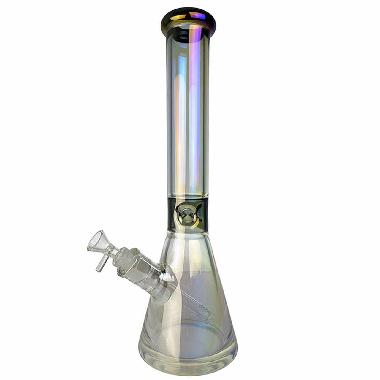 16” Thick iridescent Rainbow Beaker Style Bong WorldofBongs
