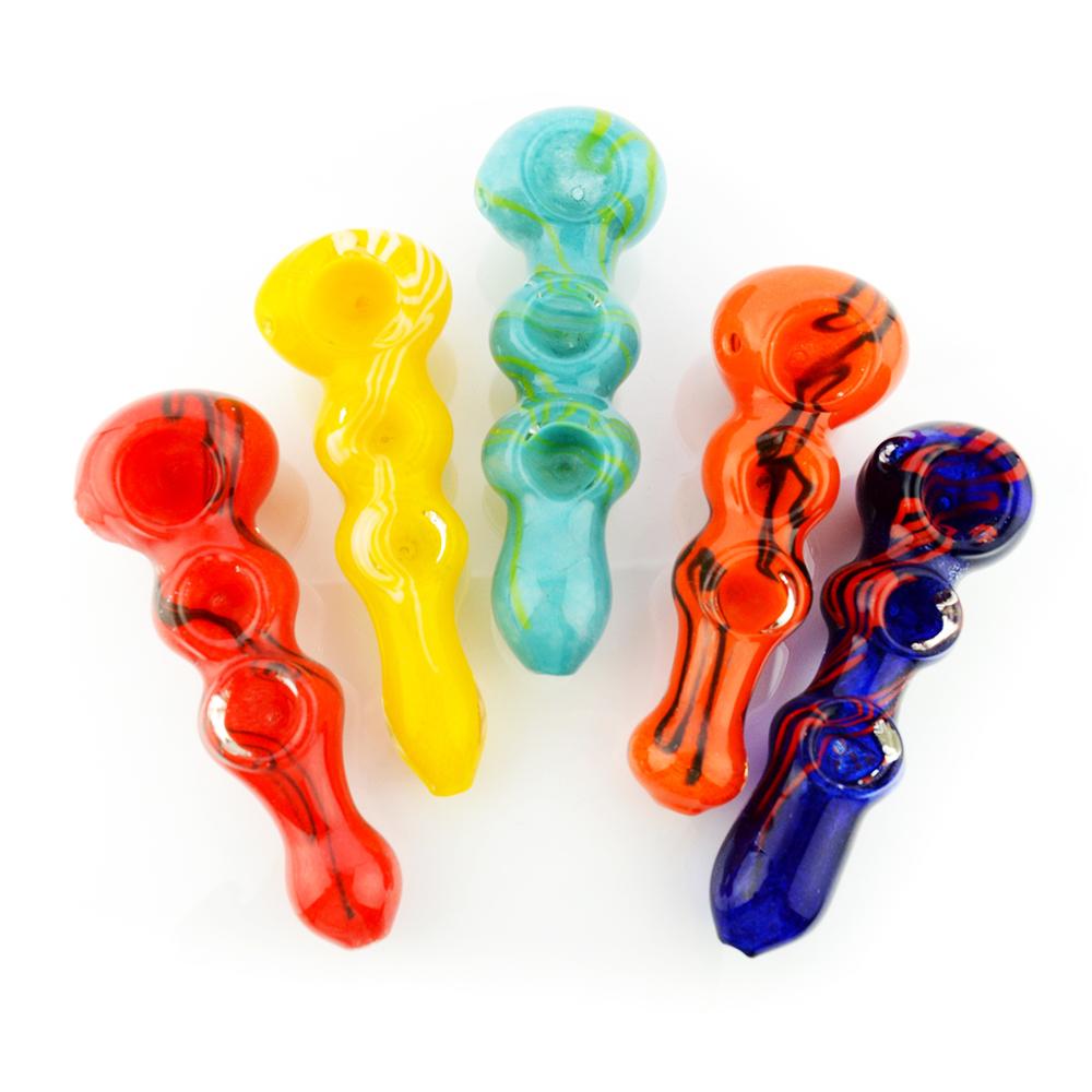 5.5” Triple Bowl Glass Pipe WorldofBongs