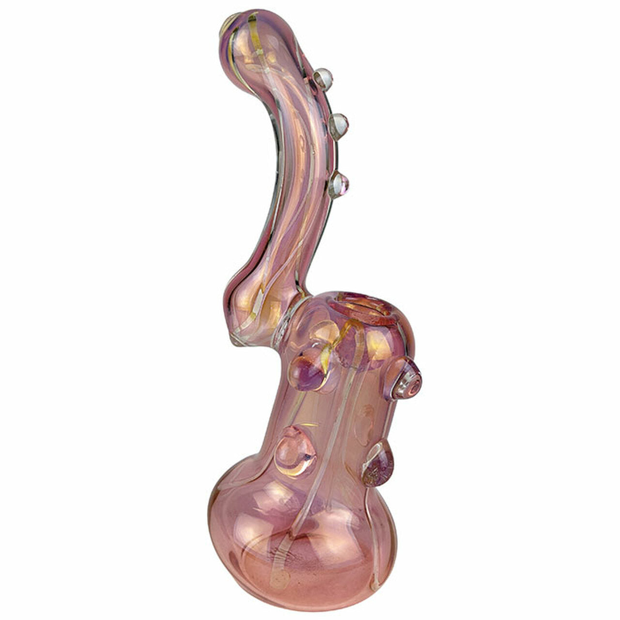 8” Gold Fumed Bubbler WorldofBongs