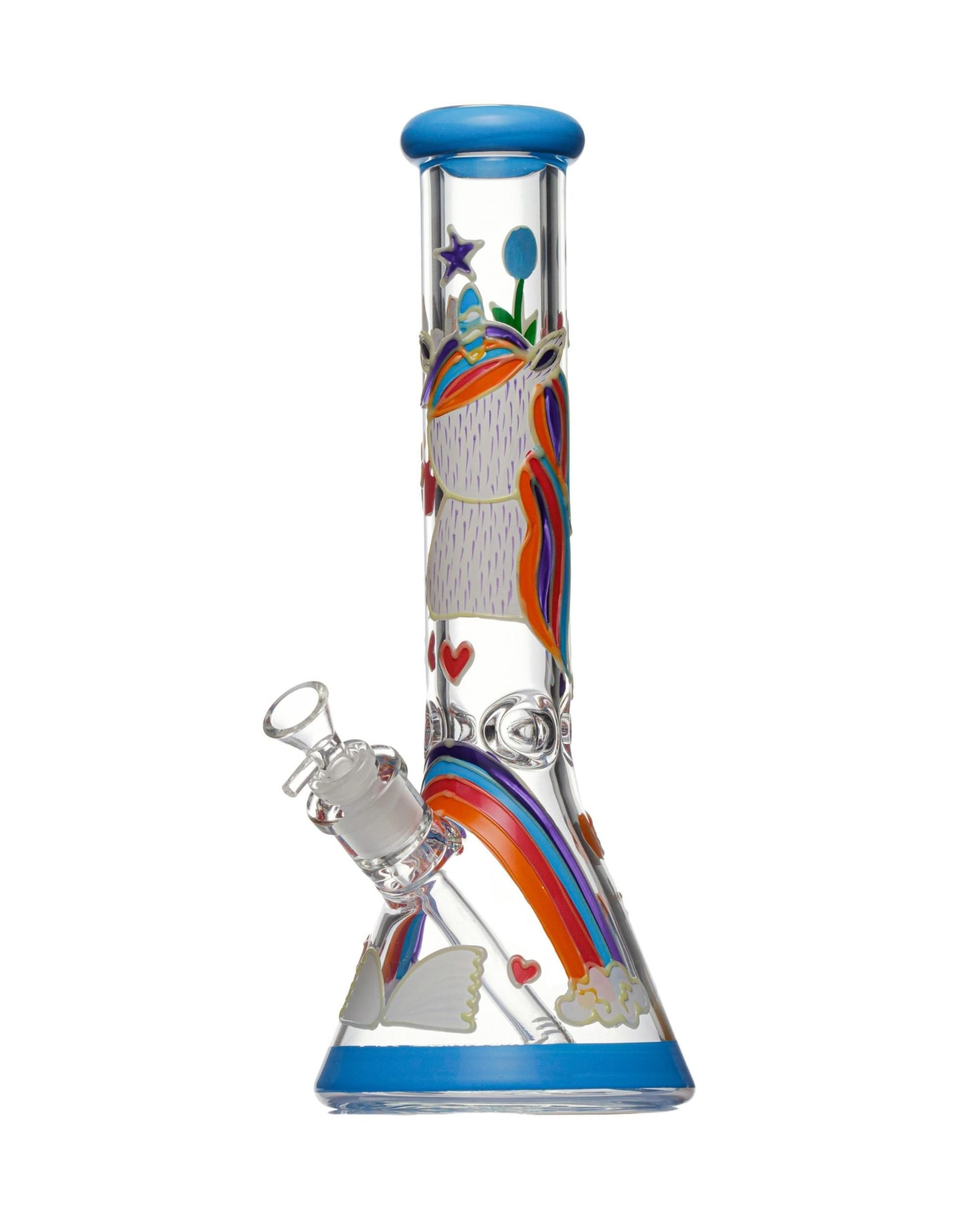 13.5” Glow in the Dark Unicorn Rainbow Bong WorldofBongs