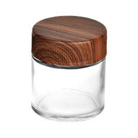 Glass Wooden Stash Jar WorldofBongs
