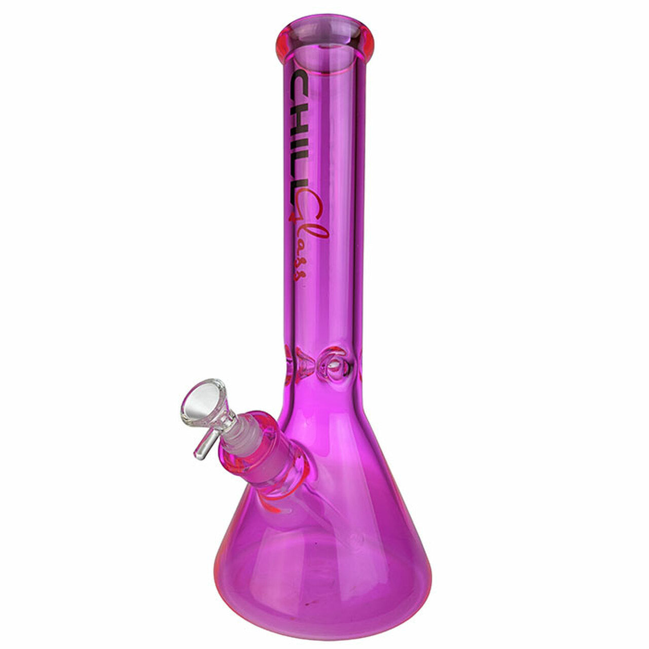 14'' UV Pink Beaker Bong - Chill Glass Chill Glass