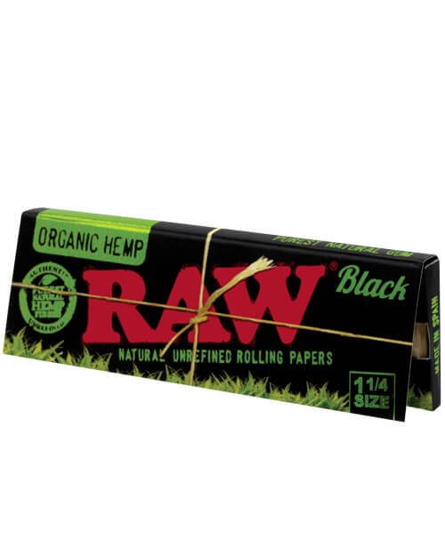 Organic Hemp Black Rolling Papers 1¼ - RAW