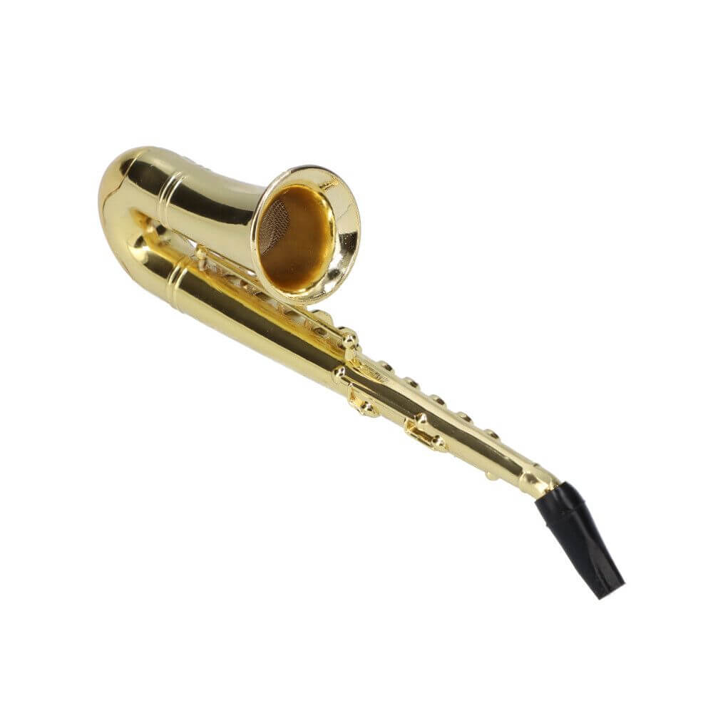 Metal Saxophone Hand Pipe WorldofBongs